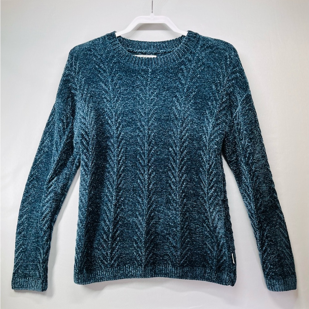 Orvis Women's Deep Teal Crew Neck Chenille Sweater